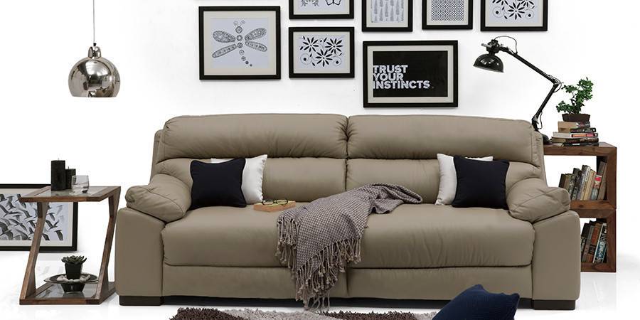 Thiene Sofa (Cappuccino Italian Leather)